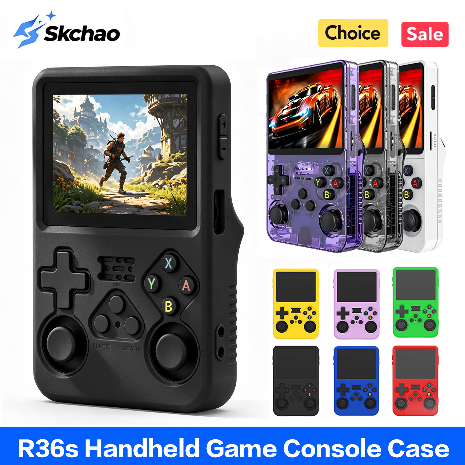 Retro Handheld Game Console R36S - Custodia protettiva R36s per R36S, custodia